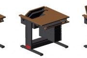 Nouvelle table informatique avec écran escamotable de Quetzal Burosystem