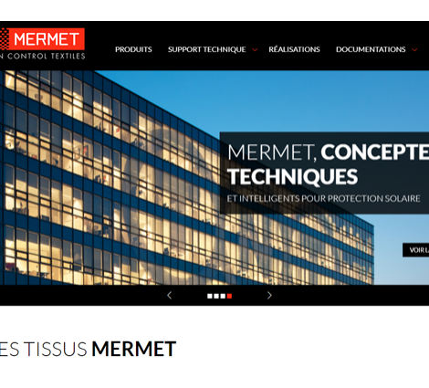 Le fabricant de toiles pour stores Mermet revisite totalement son site